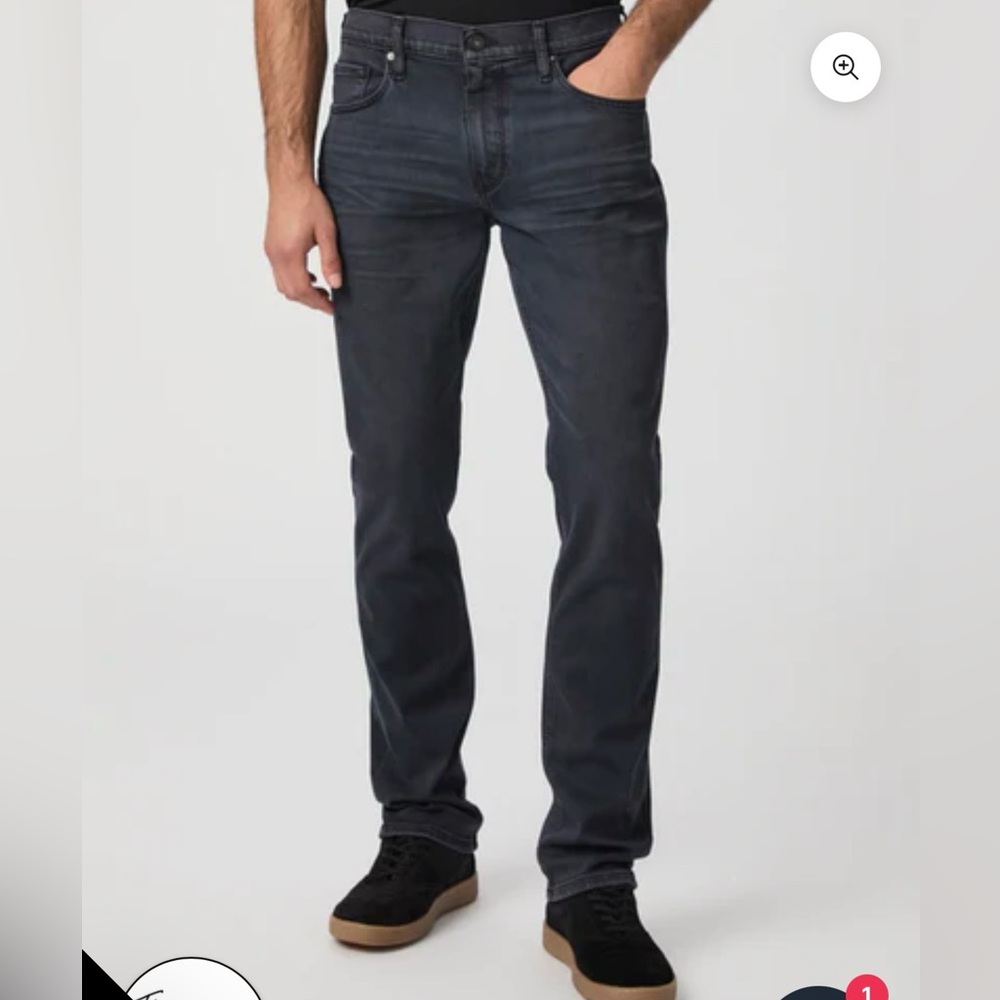 PAIGE Mens Federal Slim Straight Fit Jeans in Navy Depths 38